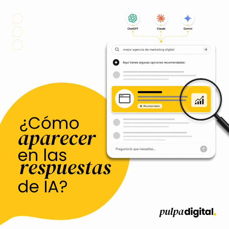 Cómo aparecer en respuestas de IA con contenido optimizado para ChatGPT, Claude, Gemini y Google AI Overviews.
